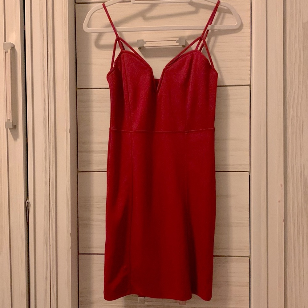 Fitted red dress